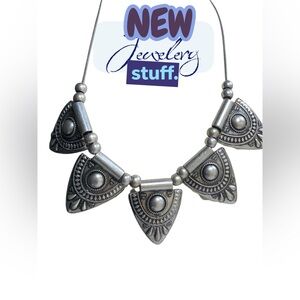 New Jewelry Stuff Silver Statement Necklace